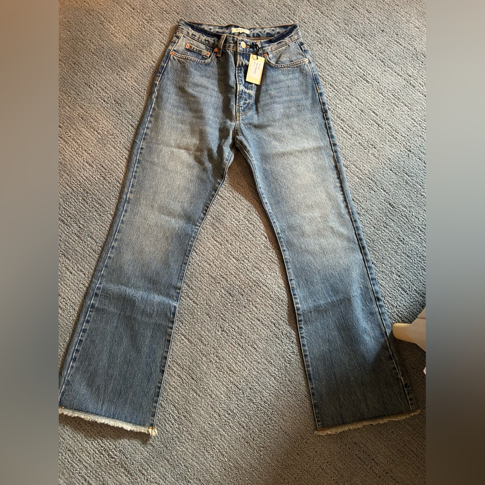 Ragdoll Blue Flare Wide Leg Jeans